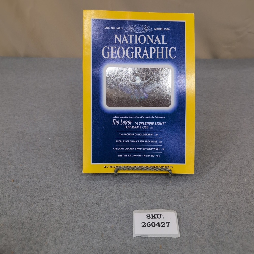 National Geographic March 1984 Vol 165 No 3 Holographic Laser Cover Calgary - Picture 1 of 1